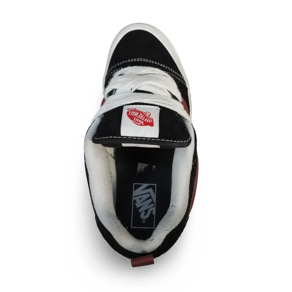 Vans Knu Skool Skate Shoes Black Port Suede Chunky Sneakers Womens 8.5 Mens 7
